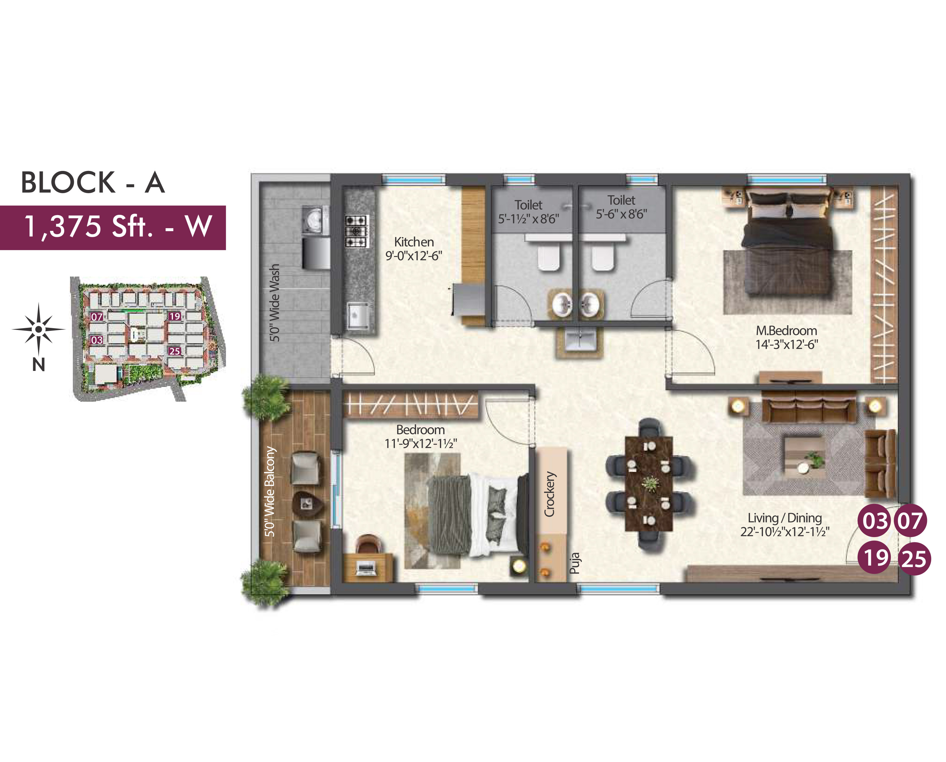 block-a-1375sft-west