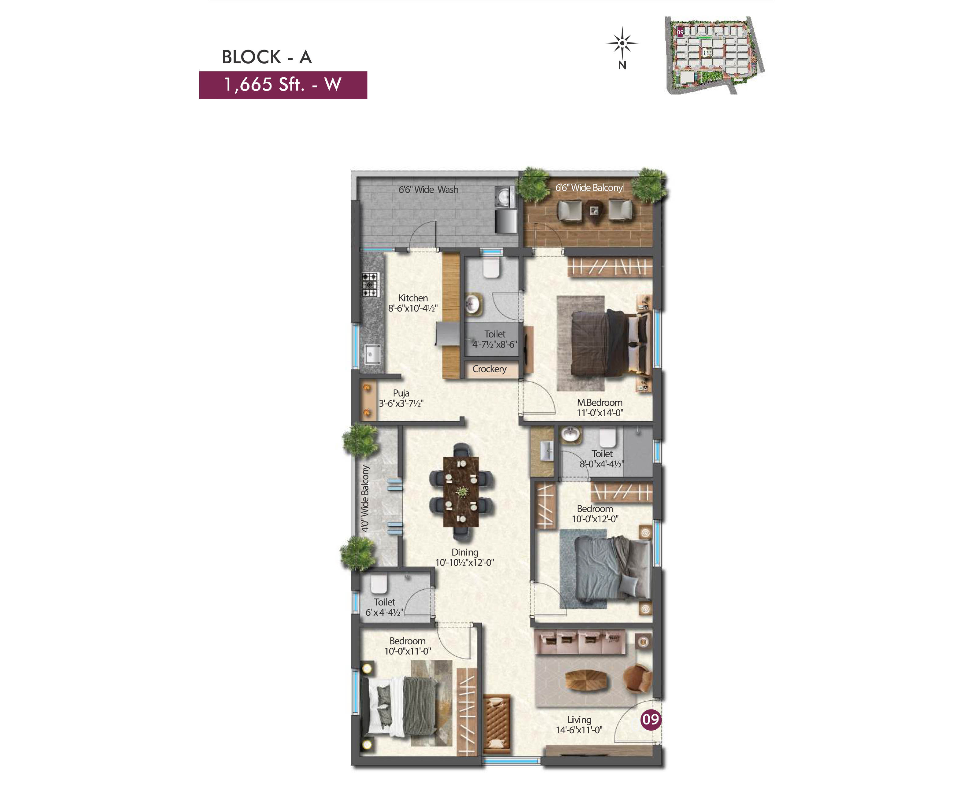 block-a-1665sft-west